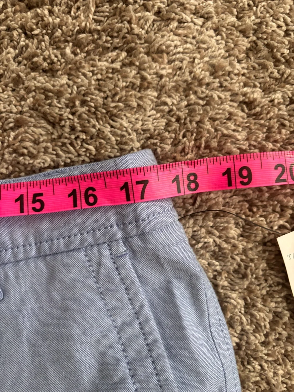 Relaxed Cotton Chino Shorts – NWT – Size 10 – Light Blue - Picture 7 of 8